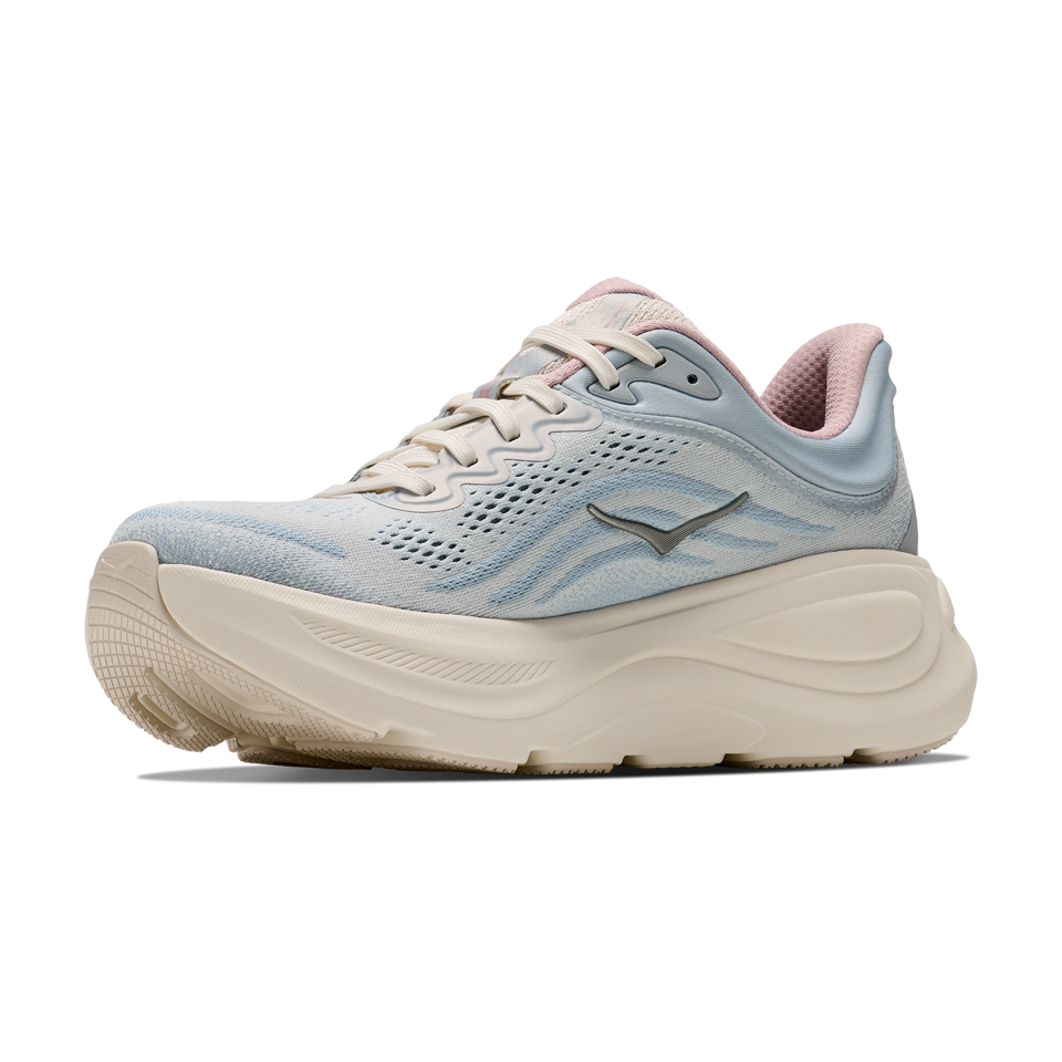 HOKA Women's Bondi 9 GLM Alabaster/Mineral Blue