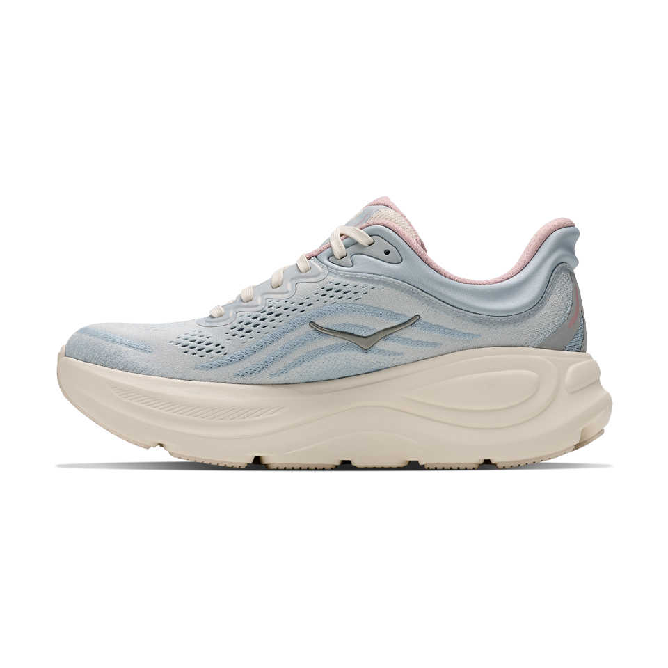 HOKA Women's Bondi 9 GLM Alabaster/Mineral Blue