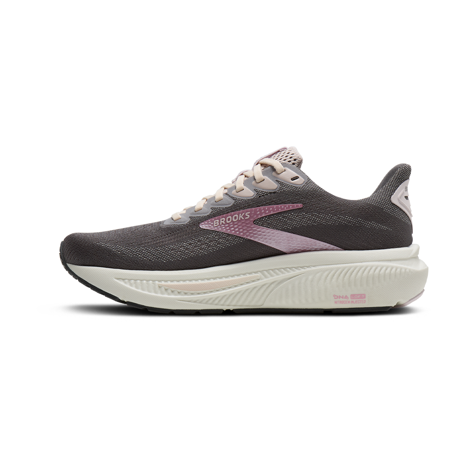 Brooks Women's Ghost 17 B Width Poppy Seed/Pink/Bluewash