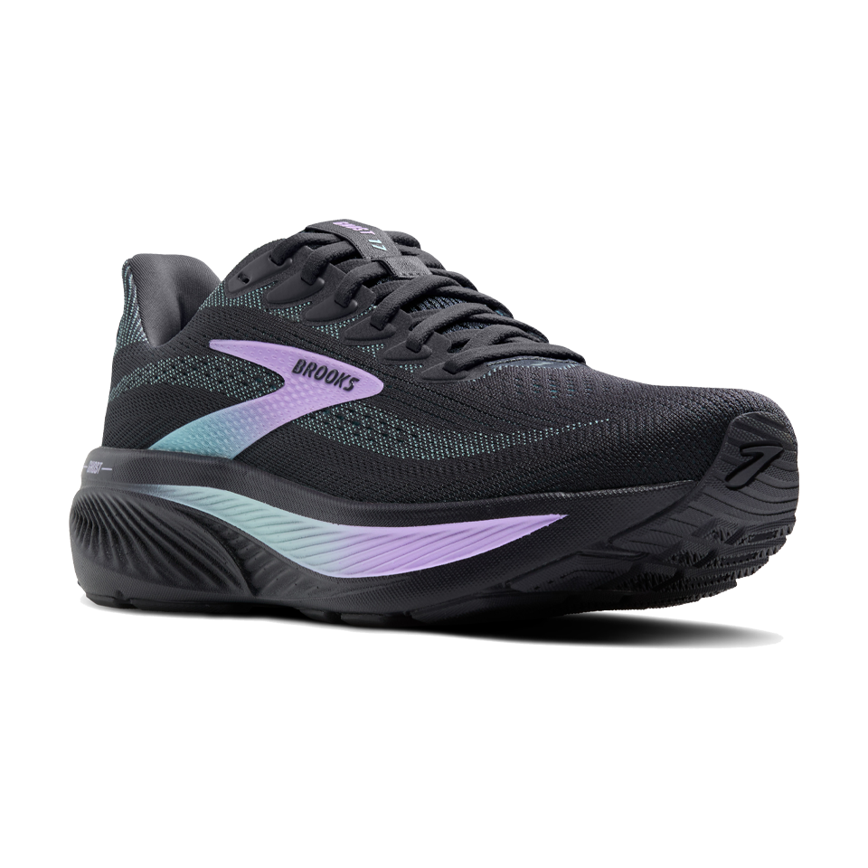 Brooks Women's Ghost 17 B Width Grey/Clearwater/Purple