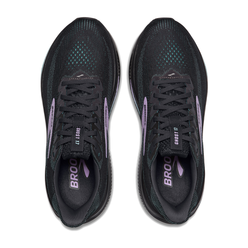 Brooks Women's Ghost 17 B Width Grey/Clearwater/Purple