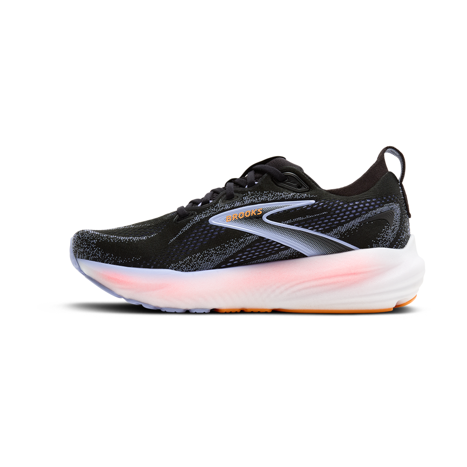 Brooks Women's Glycerin 22 B Width Black/Blue Heron/Orange