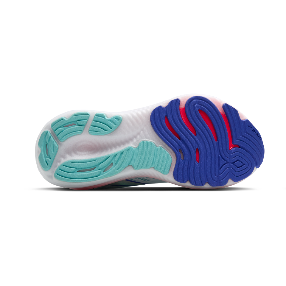 Brooks Women's Glycerin 22 B Width White/Limpet Shell/Amparo Blue
