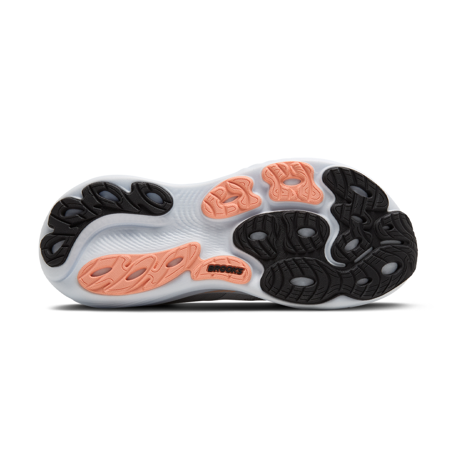Brooks Women's Adrenaline GTS 25 D Width Grey/Blackened Pearl/Coral