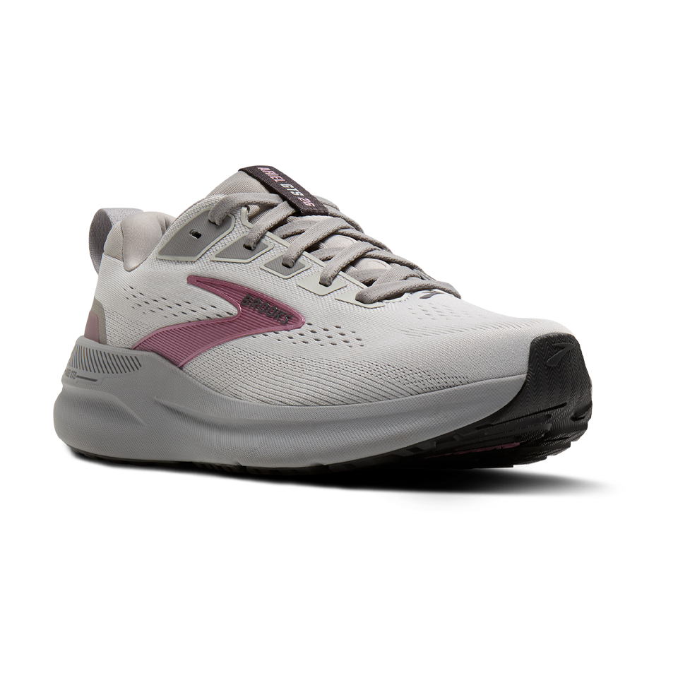Brooks Women's Ariel GTS 26 D Width Oyster Mushroom/Alloy/Pink