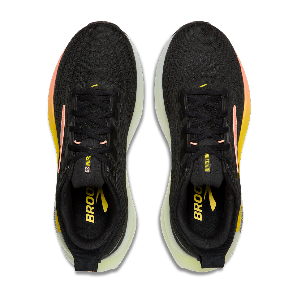 Brooks Women's Glycerin 23 B Width Black/Peach/Nightlife