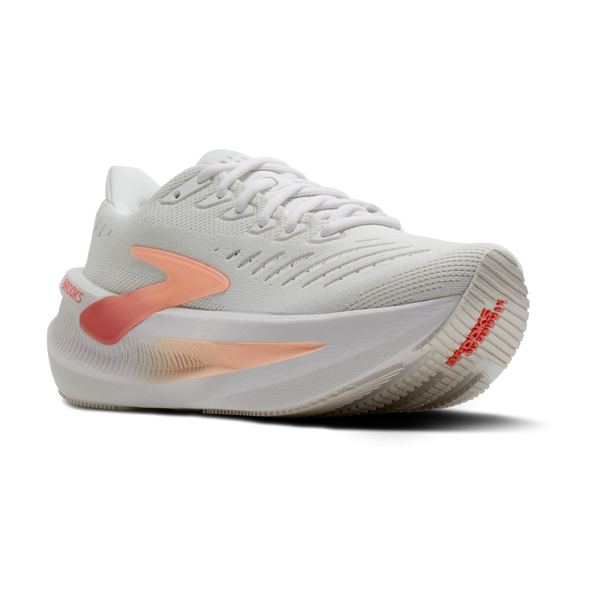 Brooks Women's Glycerin Max 2 White/Coral/Peach - Play Stores Inc