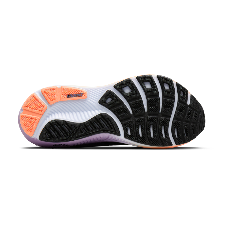 Brooks Women's Ghost 18 B Width Black/Mulled Grape/Peach