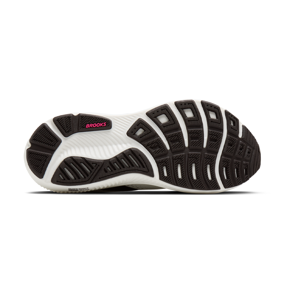 Brooks Women's Ghost 18 B Width Coconut/Coffee/Fuchsia