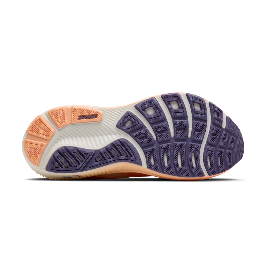 Brooks Women's Ghost 18 B Width Peach/Grape/Coconut