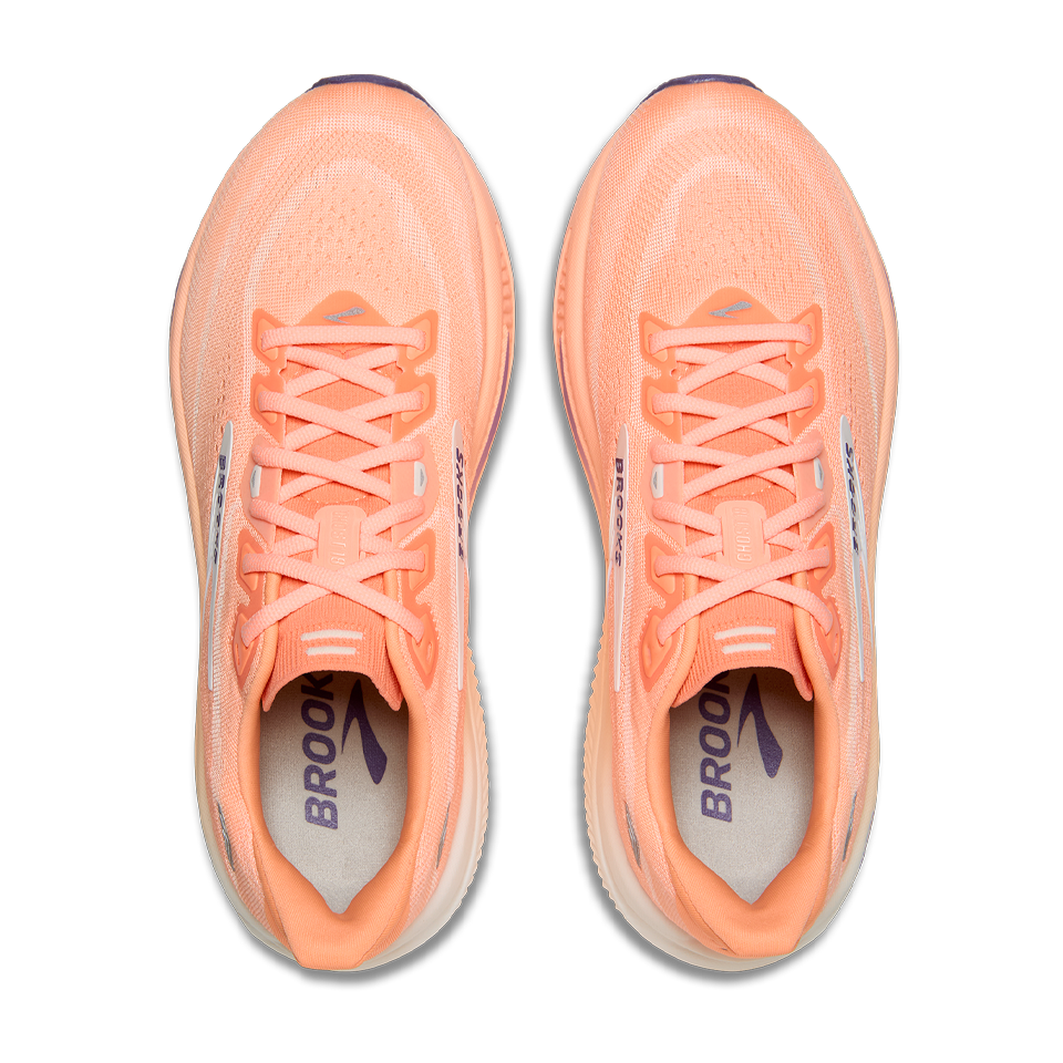 Brooks Women's Ghost 18 B Width Peach/Grape/Coconut