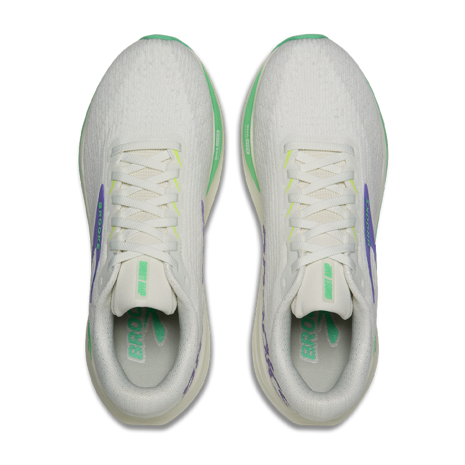 Brooks Women's Ghost Amp Grey/Grey/Paradise Green