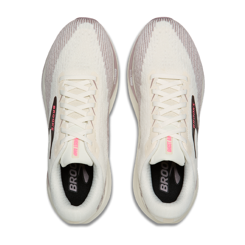 Brooks Women's Ghost Amp Arctic Wolf/Dove/Pink