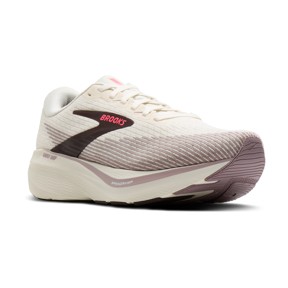 Brooks Women's Ghost Amp Arctic Wolf/Dove/Pink