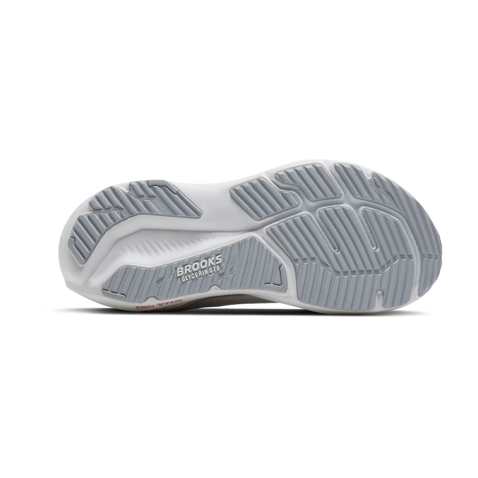 Brooks Women's Glycerin GTS 23 Wide White/Harbor Mist/Metallic