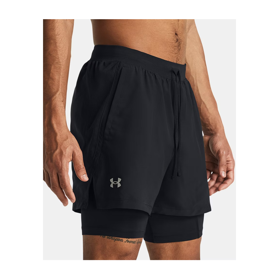 Under Armour Men's UA Launch 2-in-1 5" Shorts Black