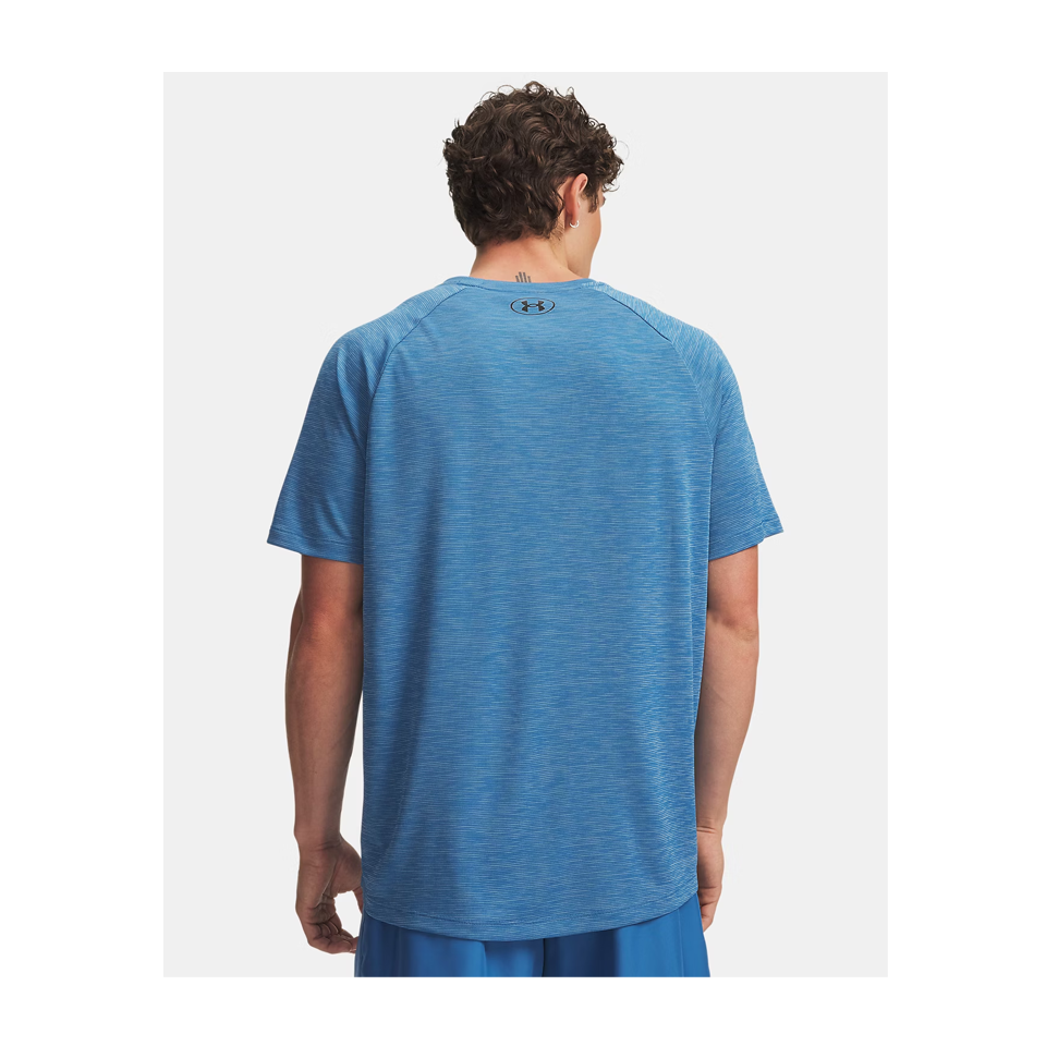 Under Armour Men's Tech Textured Short Sleeve Aegean Blue