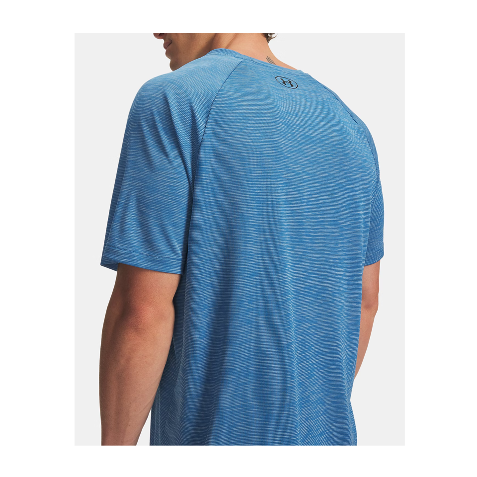 Under Armour Men's Tech Textured Short Sleeve Aegean Blue