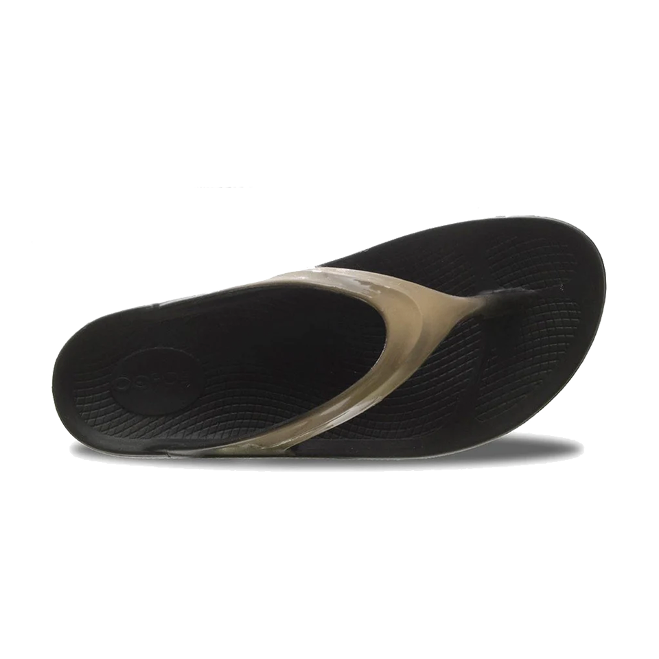 OOFOS Women's OOlala Luxe Sandal Black/Latte