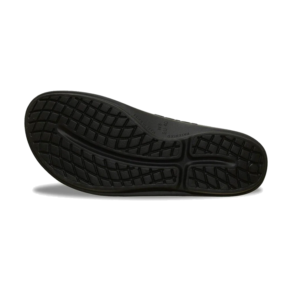 OOFOS Women's OOlala Luxe Sandal Black/Latte