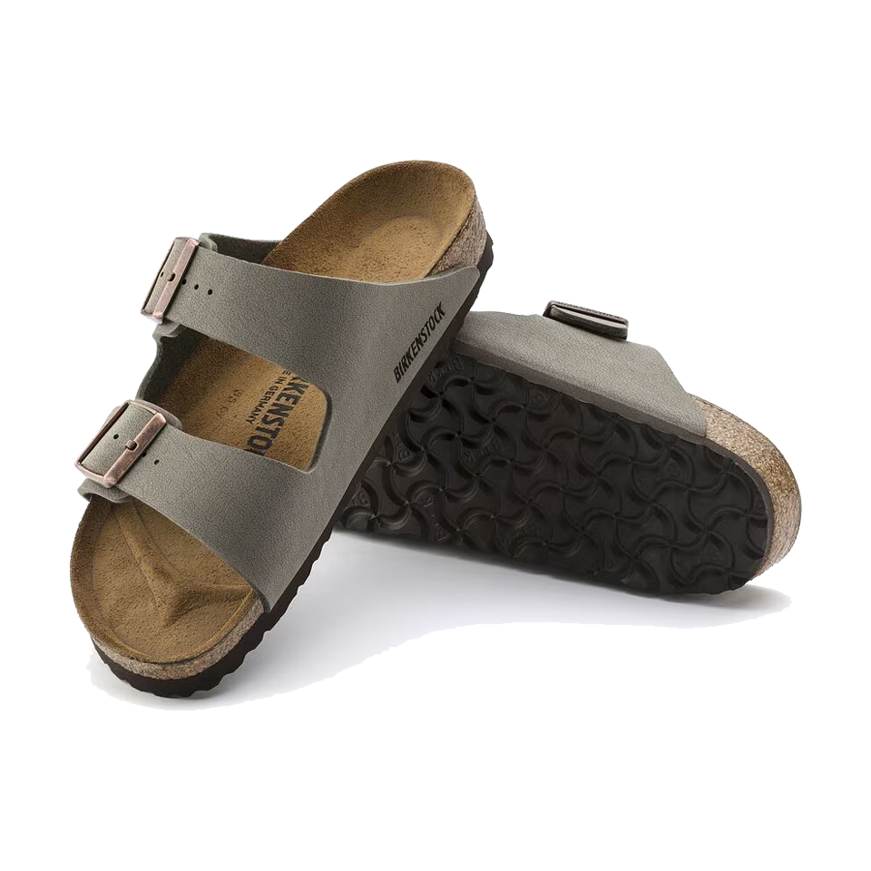 Birkenstock Arizona Birkibuc Regular Width Stone