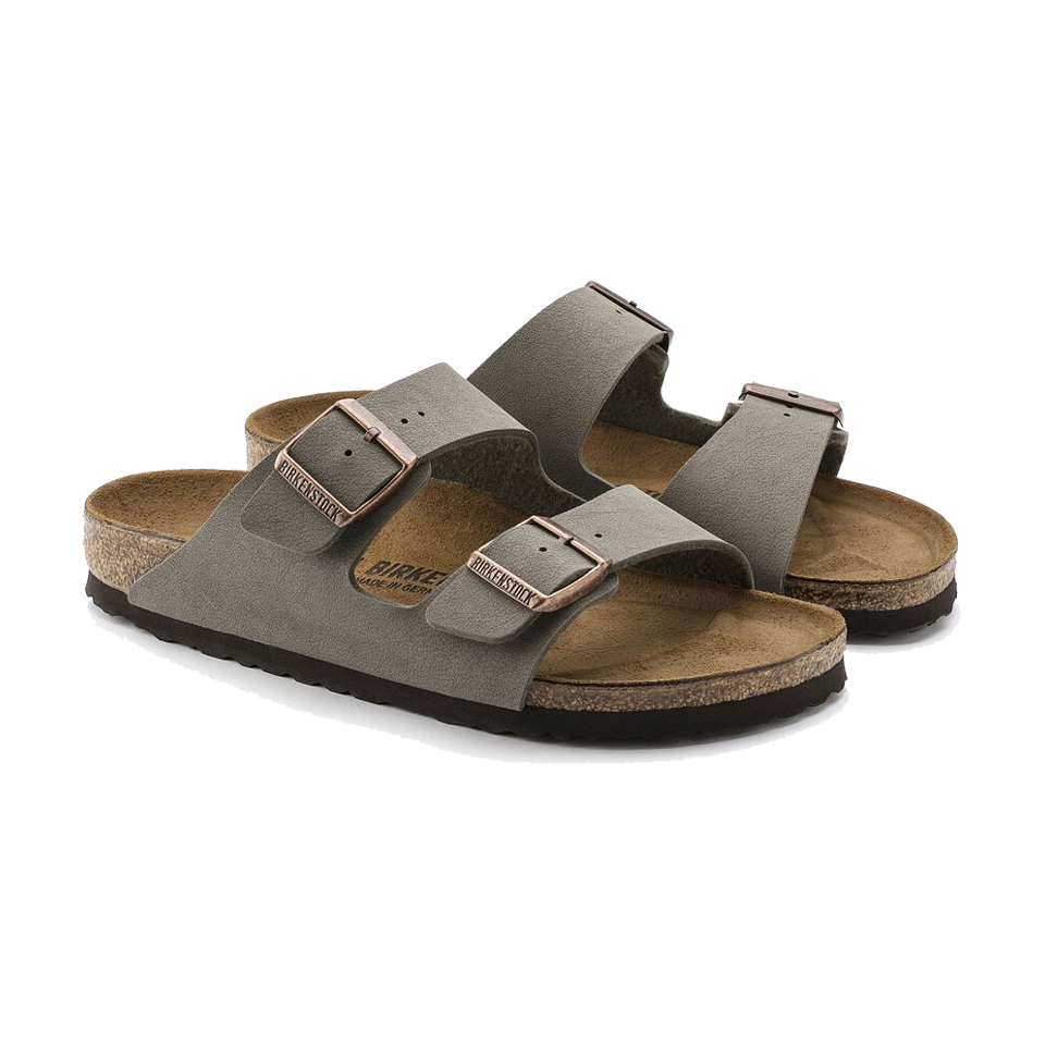 Birkenstock Arizona Birkibuc Regular Width Stone