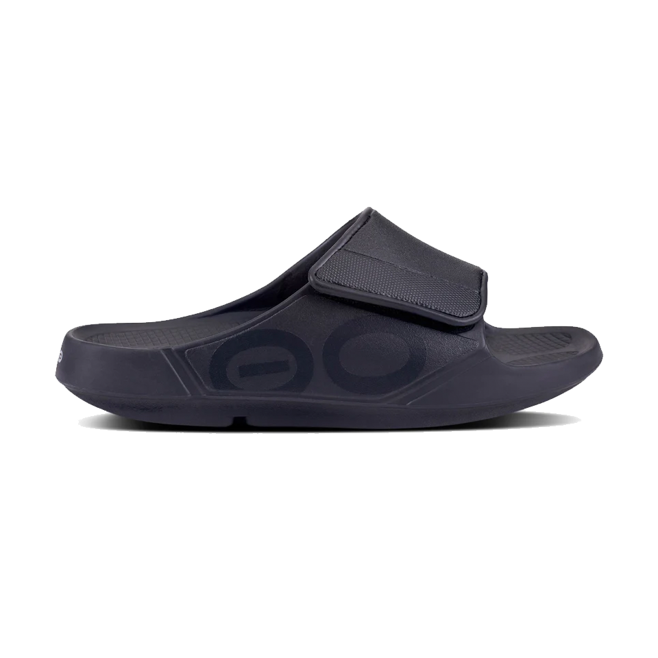 OOFOS Unisex OOahh Sport Flex Sandal Matte Black