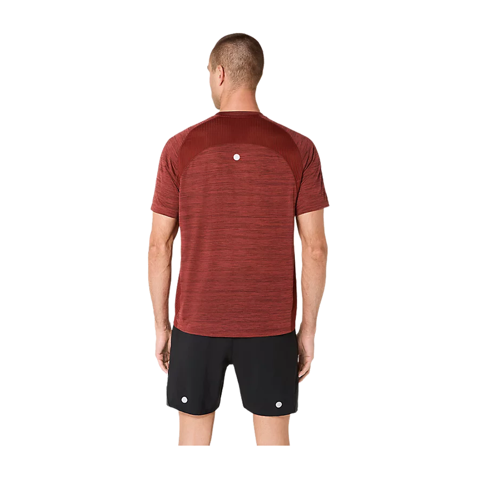ASICS Men's ROAD SS Top Singed Red