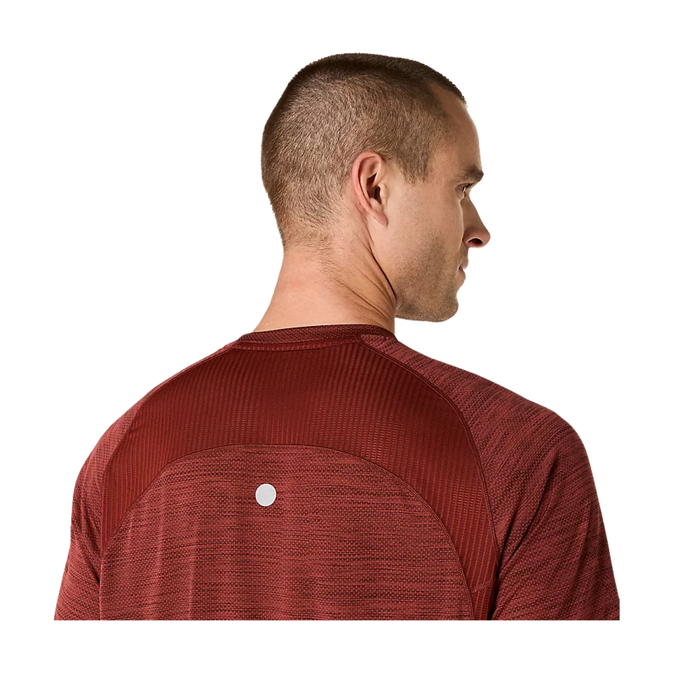 ASICS Men's ROAD SS Top Singed Red