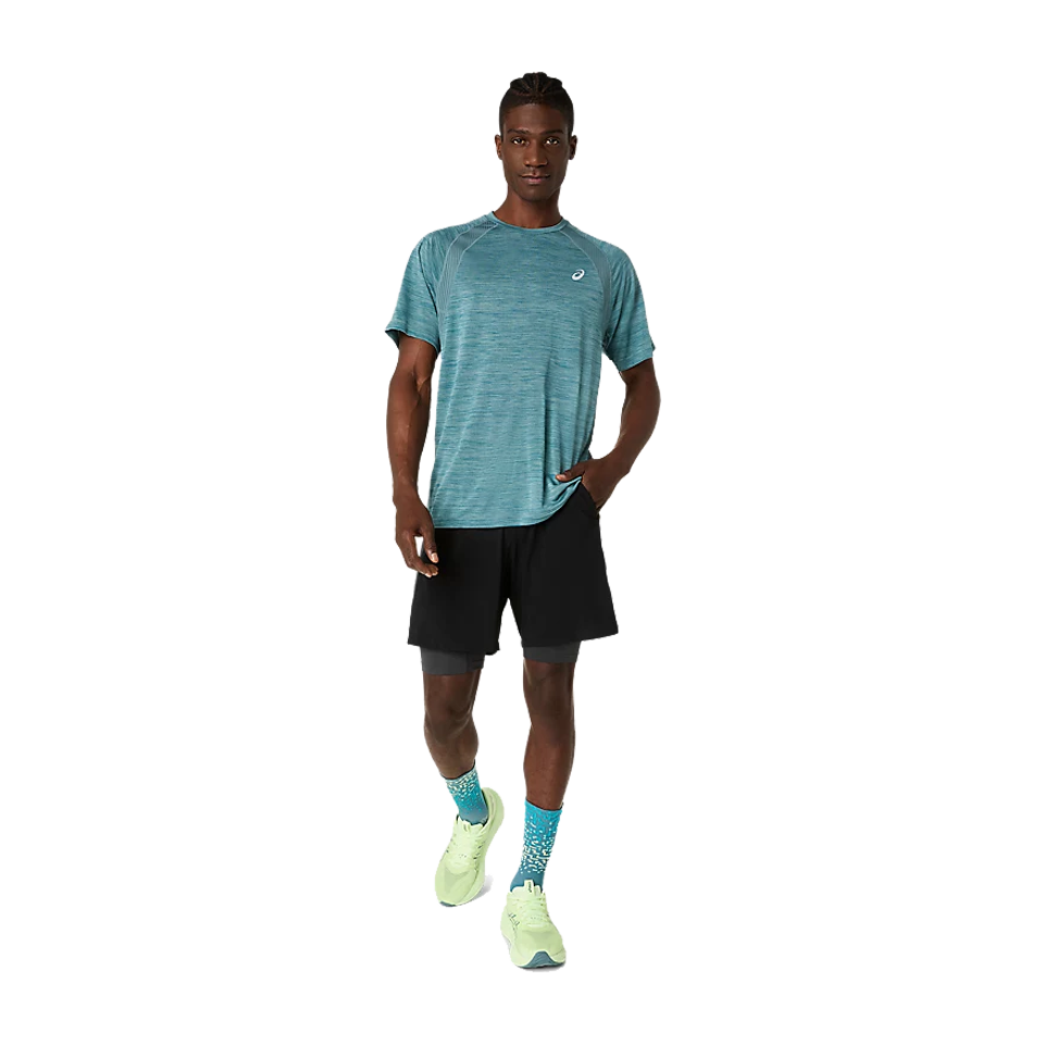 ASICS Men's ROAD SS Top Foggy Teal