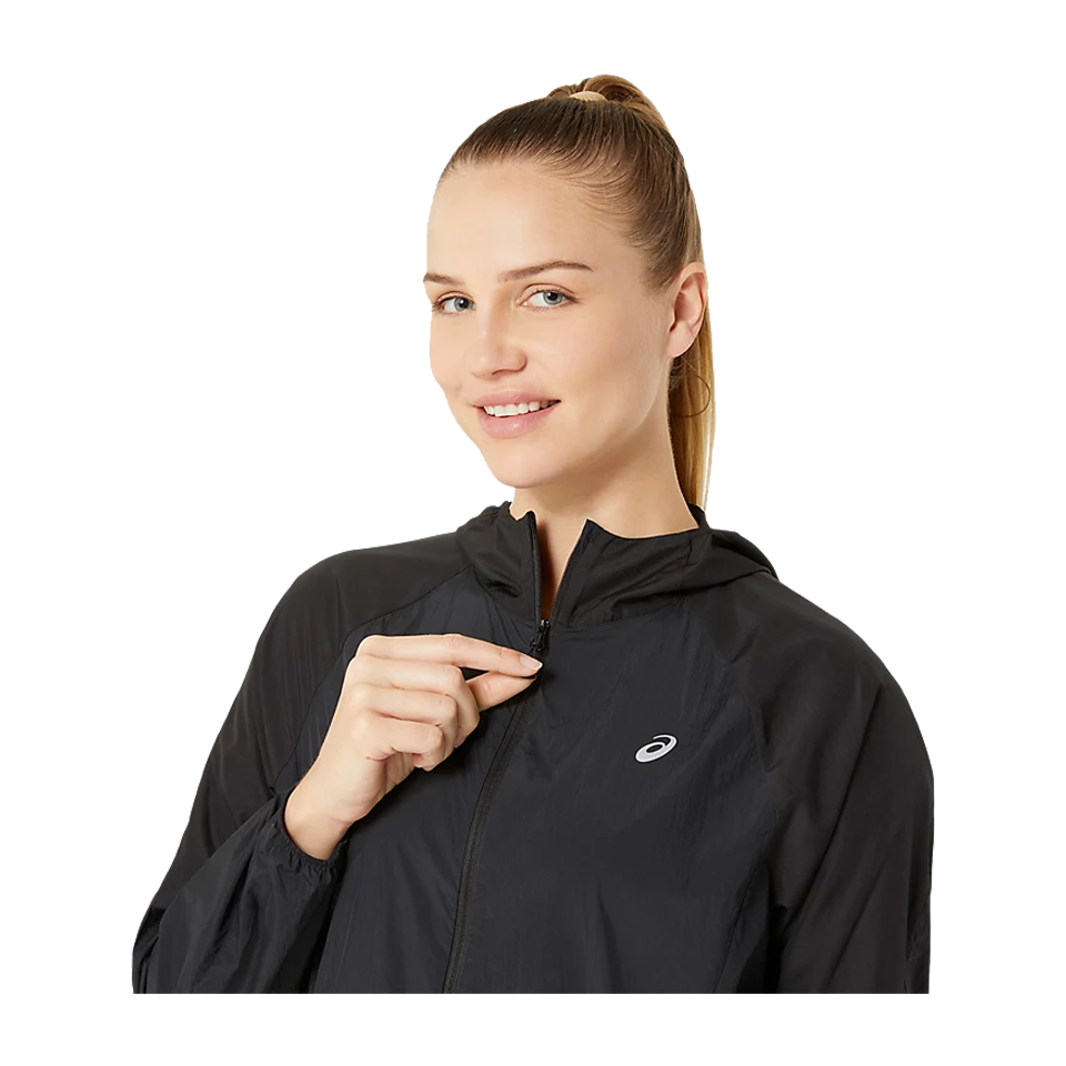 ASICS Women's ROAD PACKABLE JACKET Black