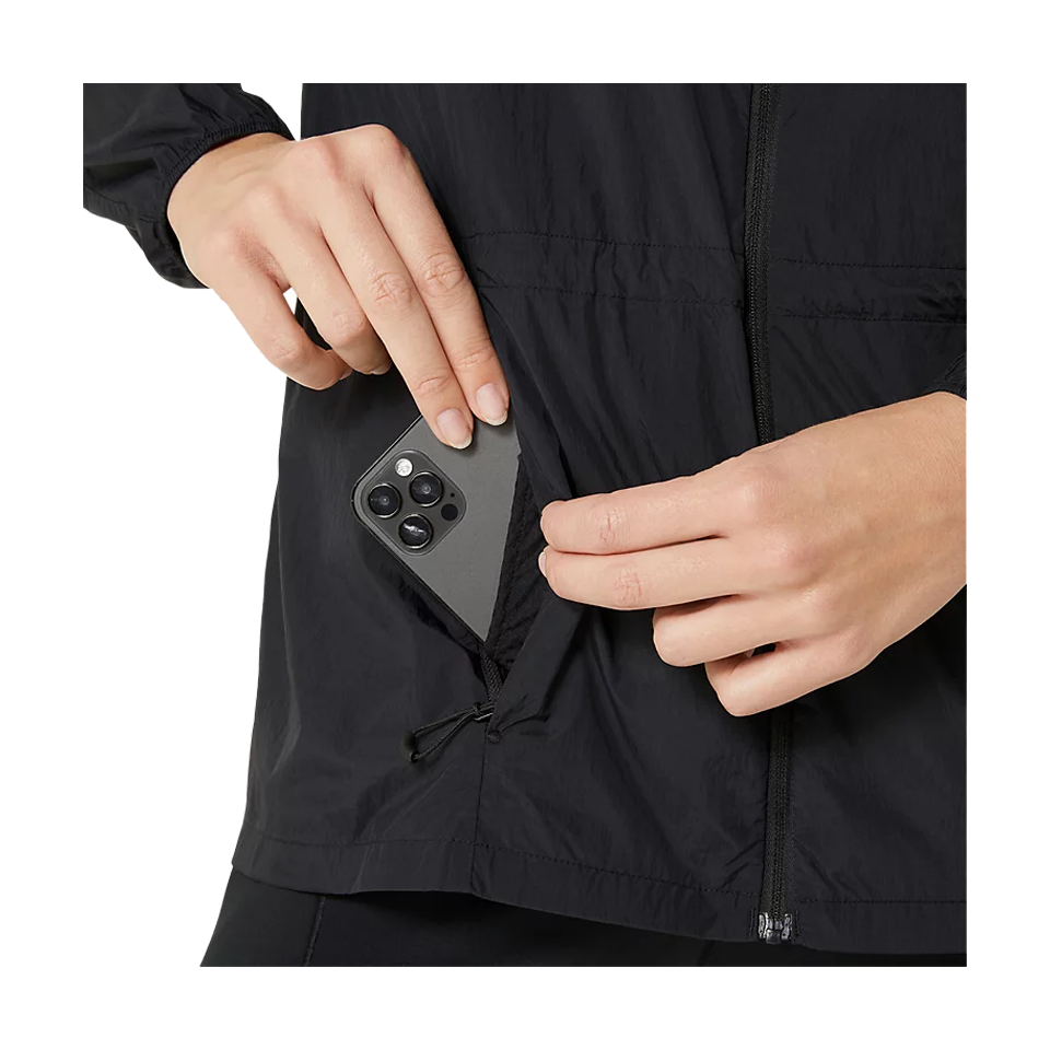 ASICS Women's ROAD PACKABLE JACKET Black