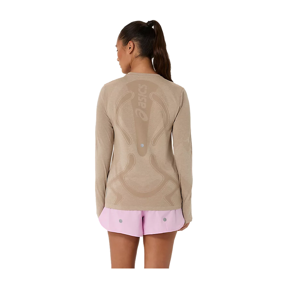 ASICS Women's ROAD Seamless LS Top Greige