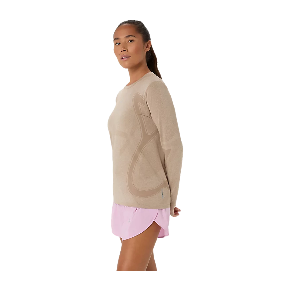 ASICS Women's ROAD Seamless LS Top Greige