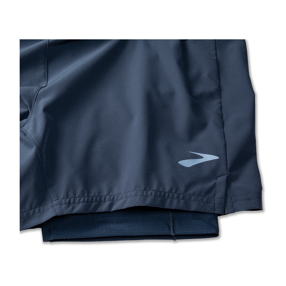 Brooks Men's Sherpa 5" 2-in-1 Short Slate Blue