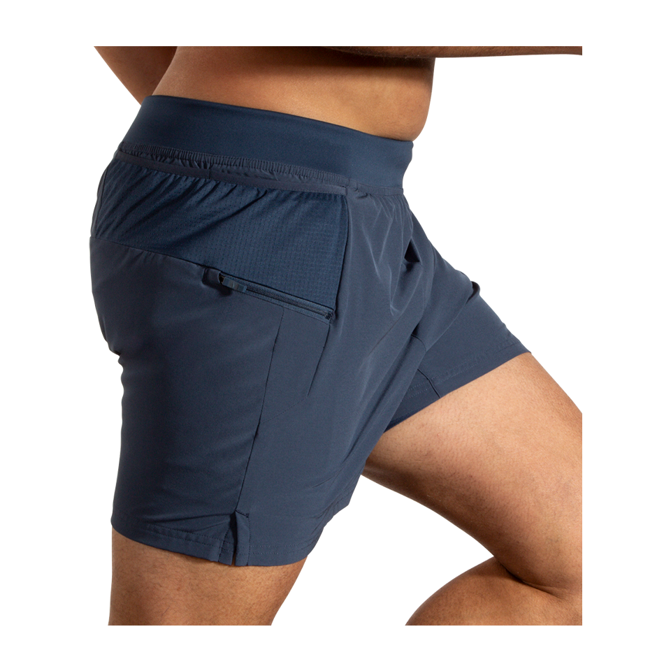 Brooks Men's Sherpa 5" 2-in-1 Short Slate Blue