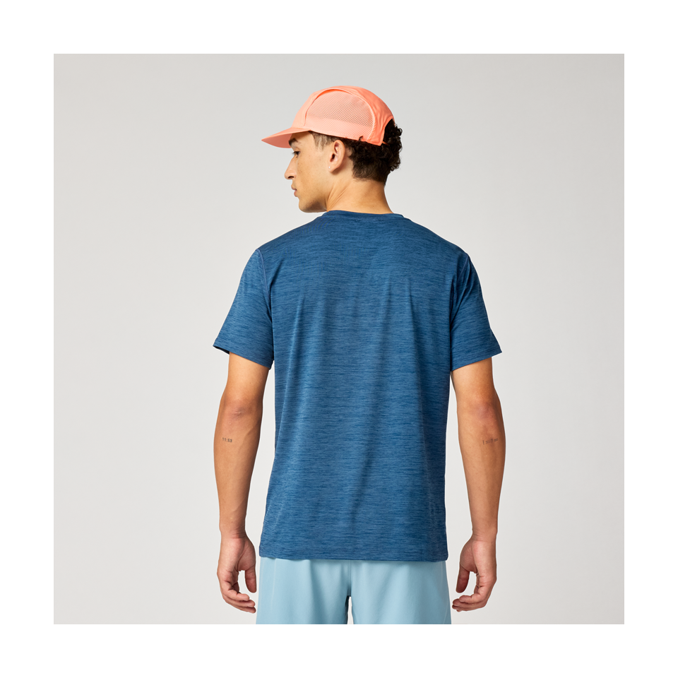 Brooks Men's Luxe Short Sleeve Heather Indigo