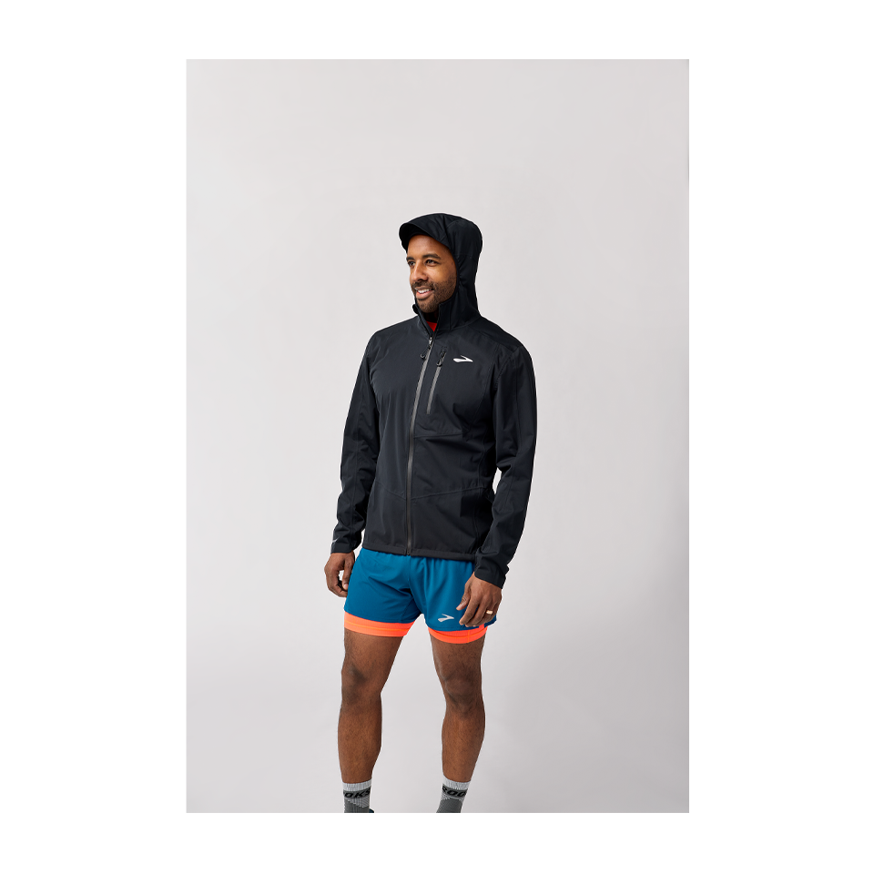 Brooks Men's High Point Waterproof Jacket 2 Black