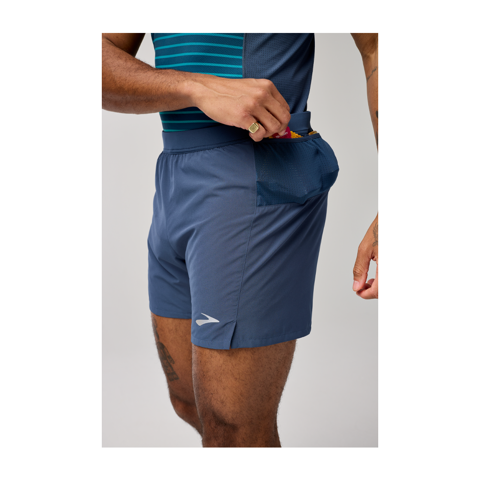 Brooks Men's Journey 5" Short Blue Slate