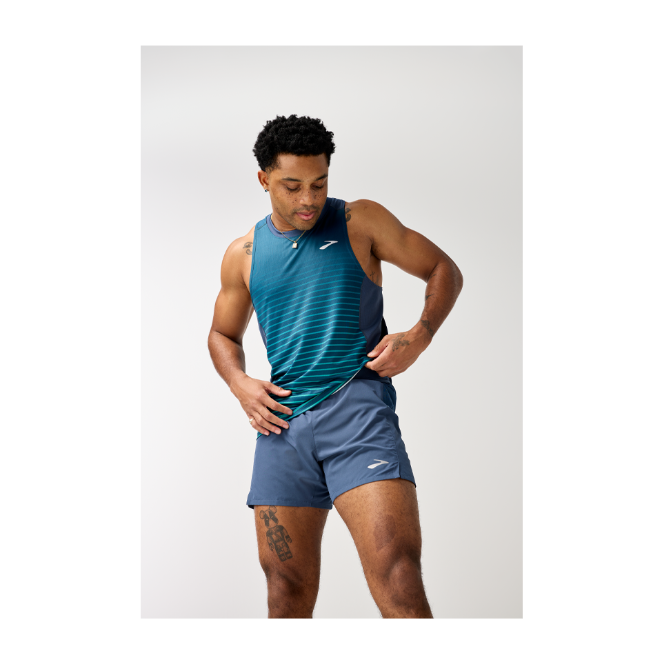 Brooks Men's Journey 5" Short Blue Slate