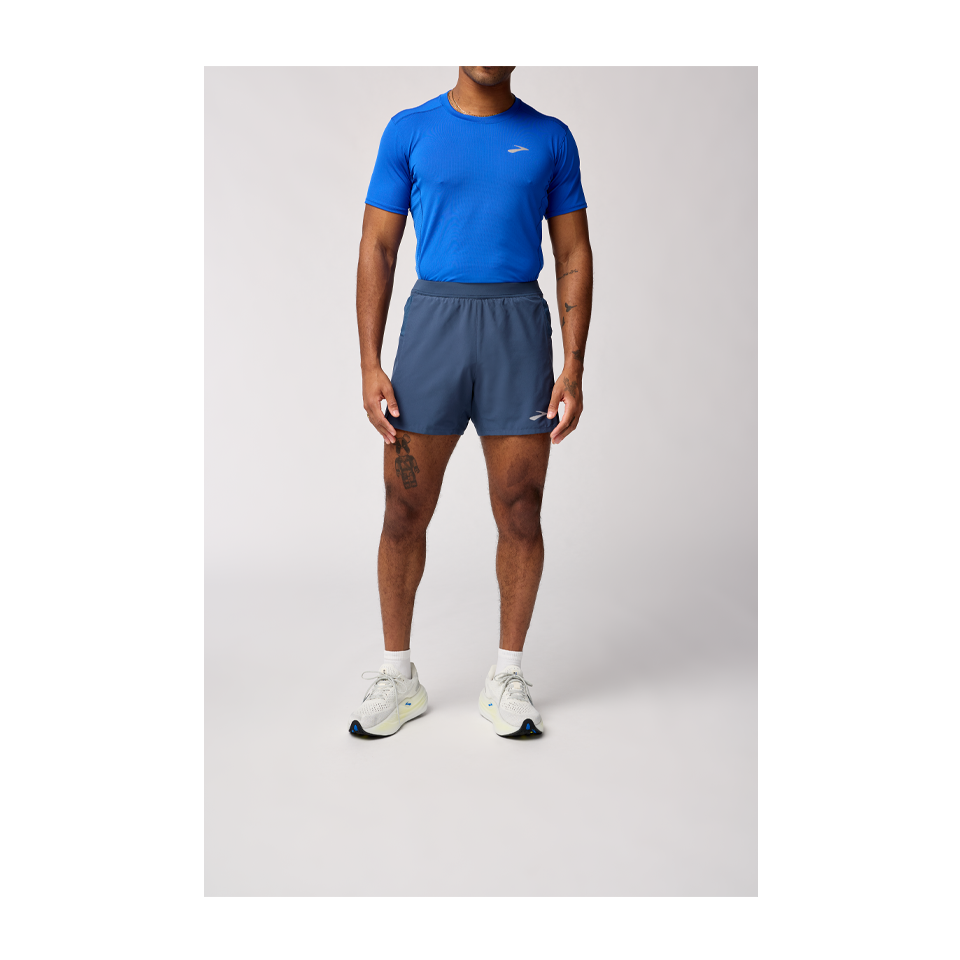Brooks Men's Journey 5" Short Blue Slate