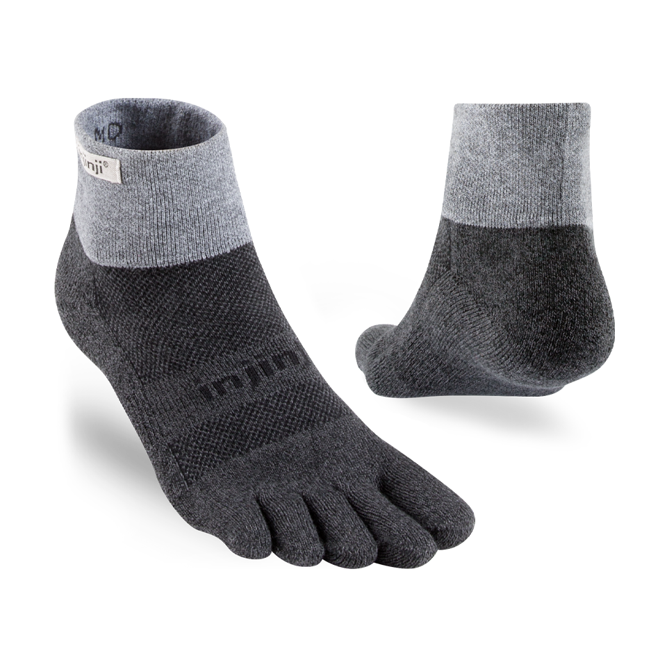 Injinji Trail Midweight Mini‑Crew Granite
