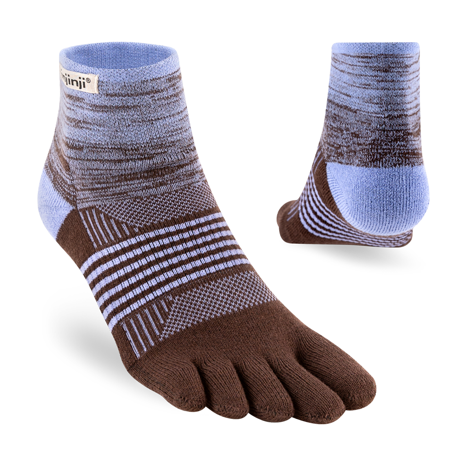Injinji Women's Trail Midweight Mini‑Crew Periwinkle