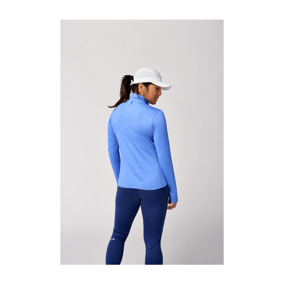 Brooks Women's Dash 1/2 Zip 2.0 Heather Bluebell
