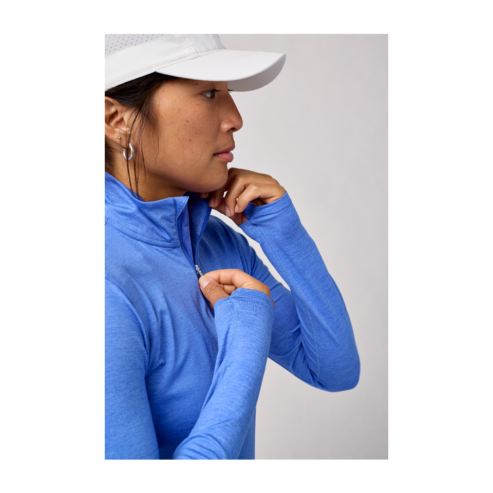 Brooks Women's Dash 1/2 Zip 2.0 Heather Bluebell