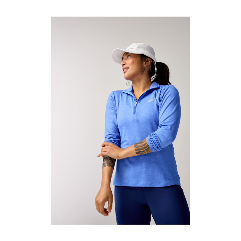 Brooks Women's Dash 1/2 Zip 2.0 Heather Bluebell