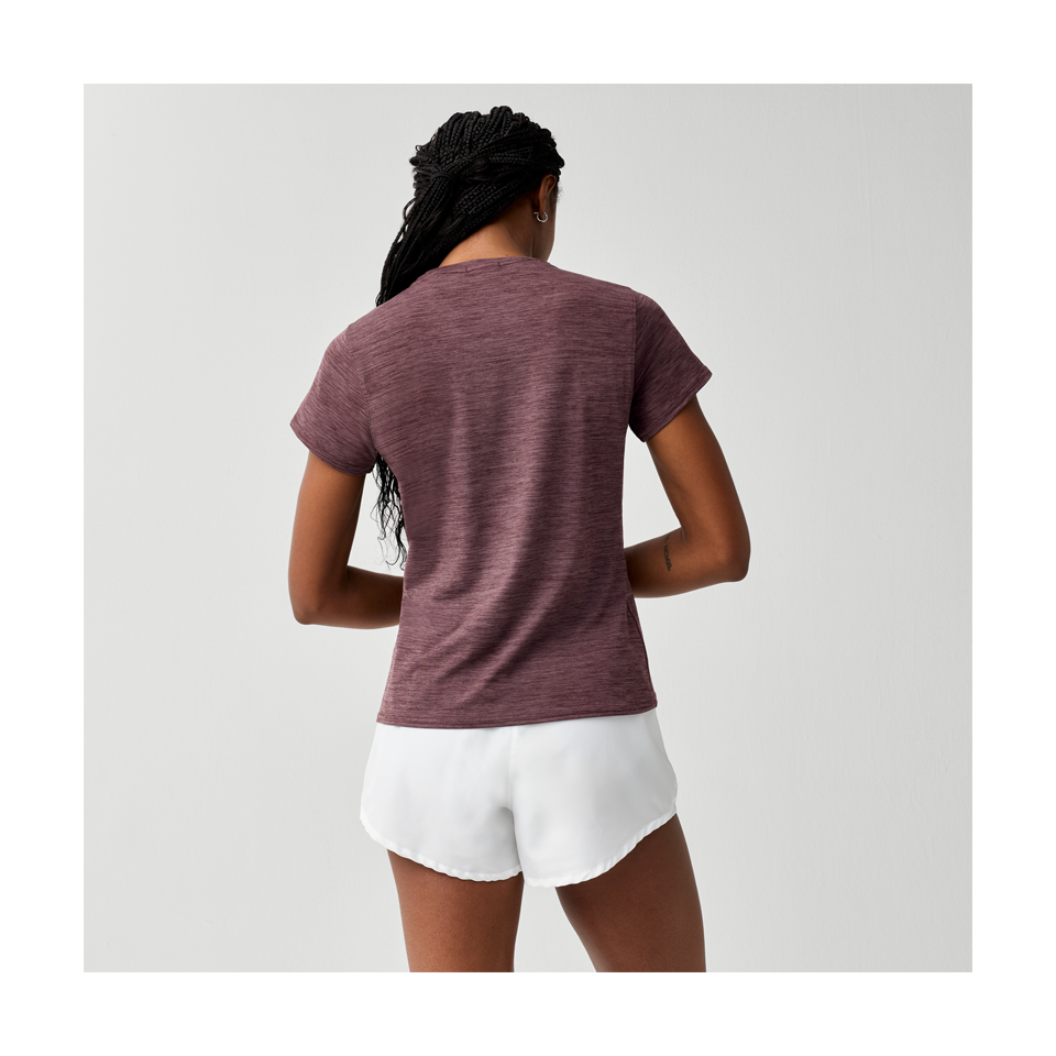 Brooks Women's Luxe Short Sleeve Heather Cocoa