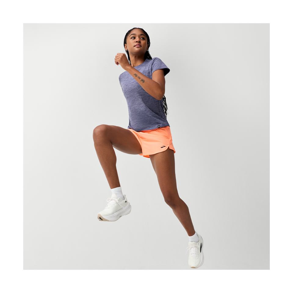 Brooks Women's Luxe Short Sleeve Heather Nightfall