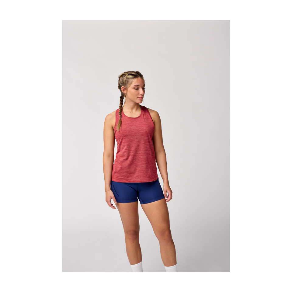 Brooks Women's Luxe Tank Heather Earth Red