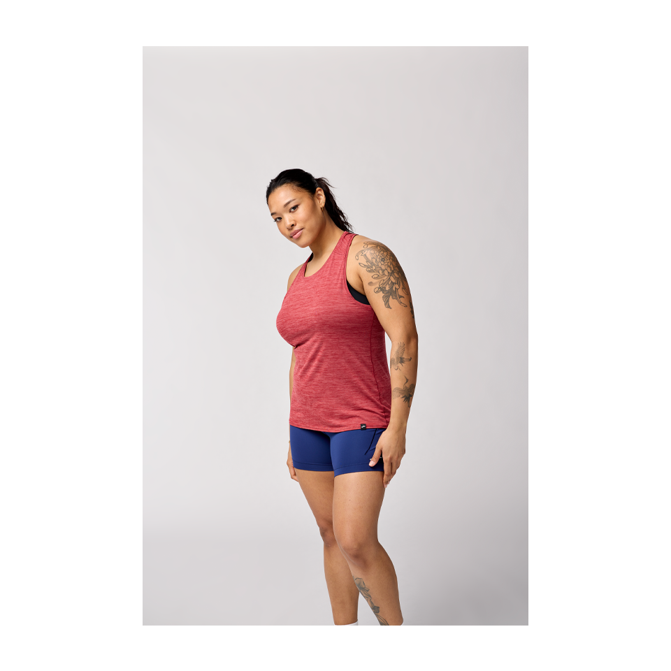 Brooks Women's Luxe Tank Heather Earth Red